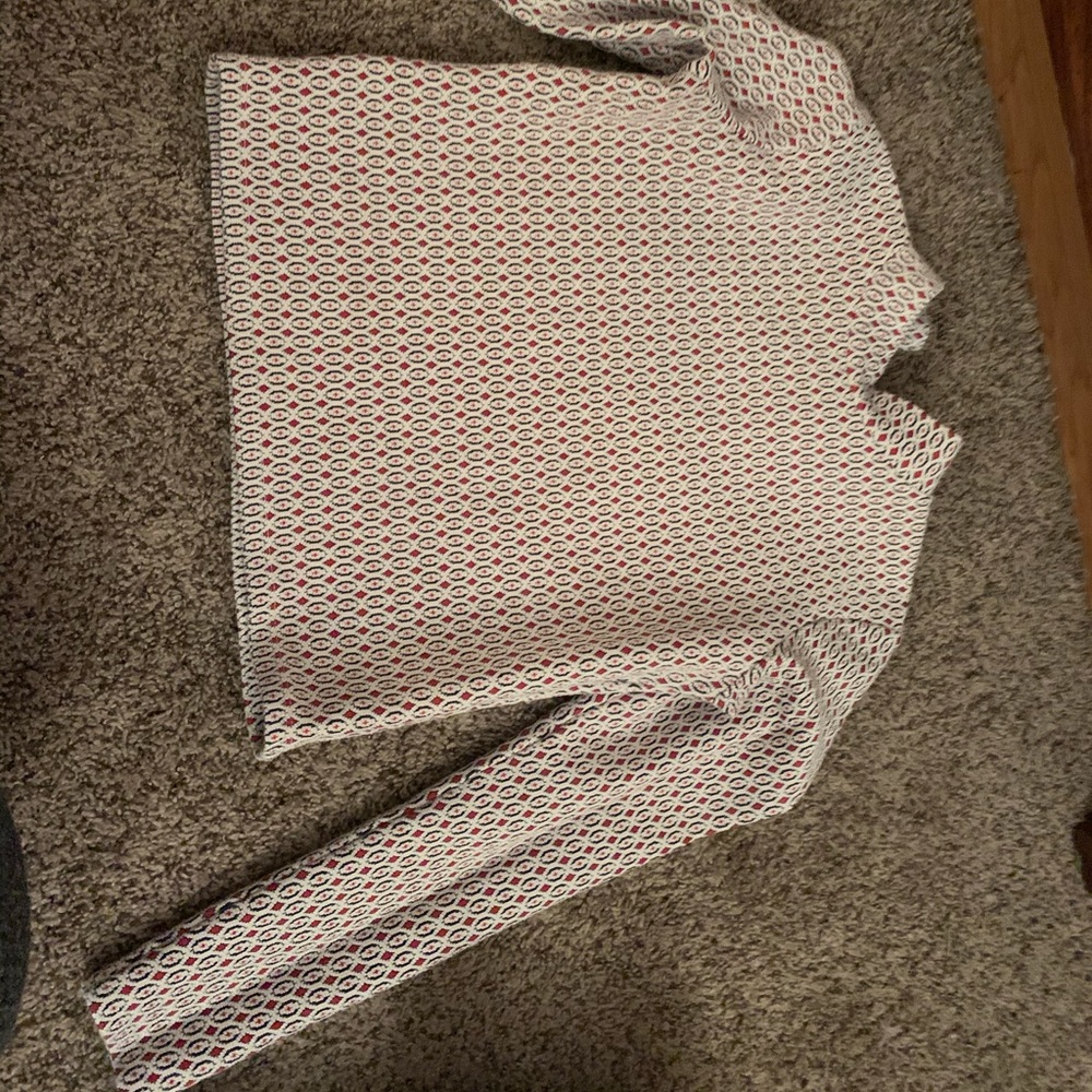 Printed crop-long sleeve top